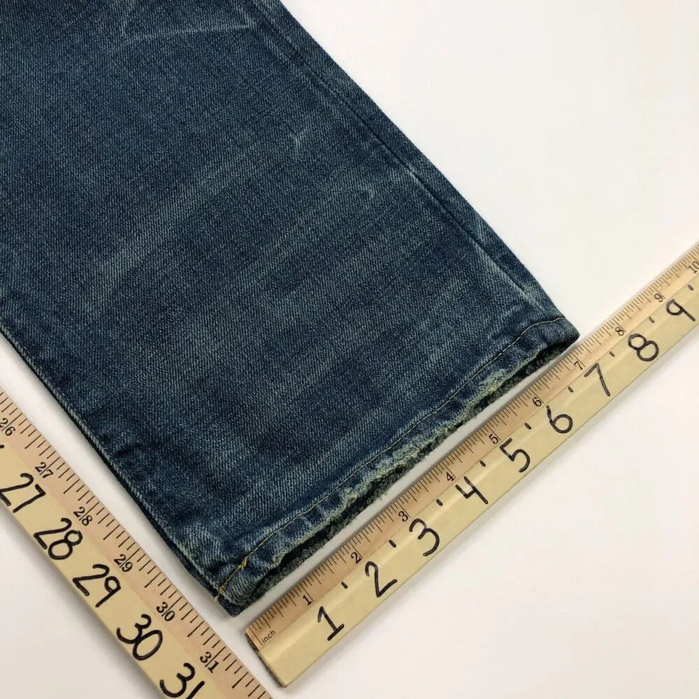 Polo Ralph Lauren Tapered 38x30 (Fits 40W 30L) Mid Rise Denim Blue Jeans